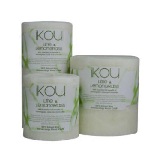 Ikou Tall Candle in Lemongrass and Lime