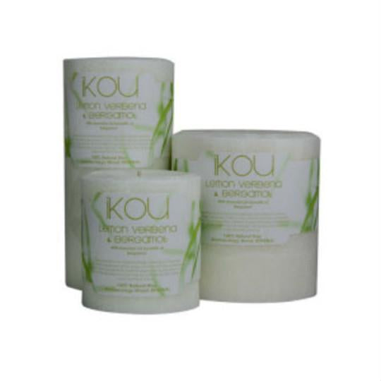 Ikou Tall Candle in Lemon Verbena and Bergamot