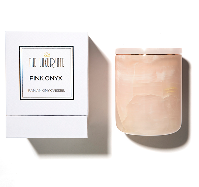 THE LUXURIATE CANDLE HOLDER - PINK ONYX